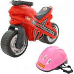 Каталка-мотоцикл "МХ" со шлемом арт. 46765. ПОЛЕСЬЕ