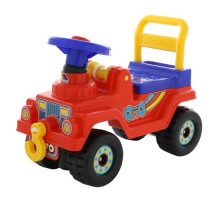Детская игрушка каталка Джип 4х4 - №4 (красный) арт. 71828. ПОЛЕСЬЕ