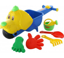 Тачка «Малыш Бим» с игрушками для песка Cavallino набор №341 арт. 35714. ПОЛЕСЬЕ