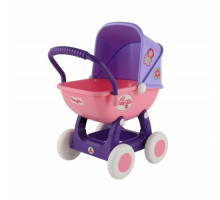 Коляска для кукол "Arina" 4-х колёсная (в пакете) цвет розовый арт. 48202. ПОЛЕСЬЕ