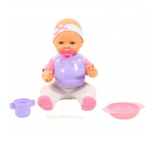 Детская кукла игрушка Пупс "Забавный" (35 см) с соской и набором для кормления (в пакете) арт. 71484. Полесье