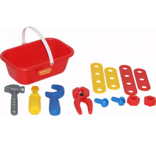 Детский игровой набор Механик, (12 элементов) (в корзинке) арт. 56061. Полесье