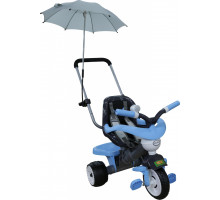 Детская игрушка велосипед 3-х колесный "Амиго" с ограждением, клаксоном, ручкой, ремешком, мягким сиденьем и зонтико арт. 46895. Полесье