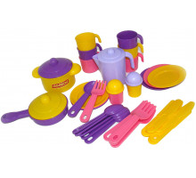 Игровой набор детской посуды  Настенька  на 6 персон арт. 3933. Полесье