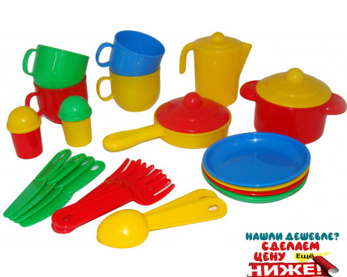Игровой набор детской посуды  Хозяюшка  на 4 персоны арт. 4008. Полесье в Минске