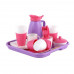 Детский набор посуды  Алиса  с подносом на 4 персоны (Pretty Pink) арт. 40657. Полесье в Минске