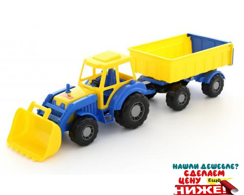 Детская игрушка Полесье  трактор с прицепом №1 и ковшом Алтай арт. 35349 в Минске