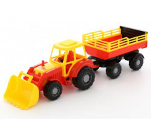 Детская игрушка Алтай трактор с прицепом №2 и ковшом арт. 35363. Полесье