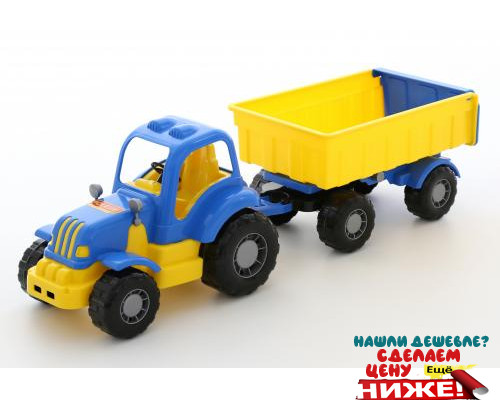 Детская игрушка Силач трактор с прицепом №1 арт. 44952. Полесье в Минске