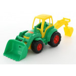 Детская игрушка Чемпион трактор с лопатой и ковшом цвет салатовый (в сеточке) арт. 0513. Полесье