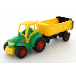 Детская игрушка трактор с полуприцепом Полесье Чемпион (в сеточке) арт. 0445