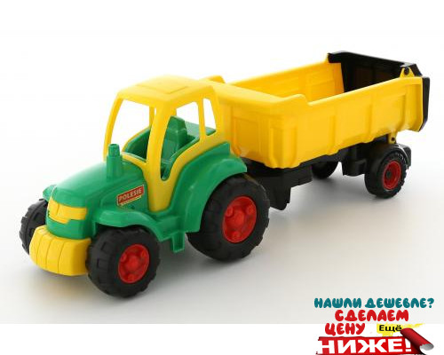 Детская игрушка трактор с полуприцепом Полесье Чемпион (в сеточке) арт. 0445 в Минске