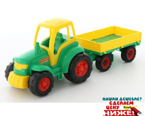 Детская игрушка трактор с прицепом (в сеточке)  Полесье Чемпион арт. 0551 в Минске