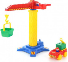 Детская игрушка башенный кран №1 + автомобиль арт. 58195. Полесье