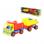 Детская игрушка автомобиль-самосвал с прицепом (в коробке) Базик арт. 37664. Полесье