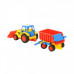 Детская игрушка  трактор-погрузчик с прицепом (в сеточке) Базик арт. 9623. Полесье в Минске