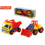 Детская игрушка автомобиль-самосвал + погрузчик (в коробке) Базик арт. 42101. Полесье