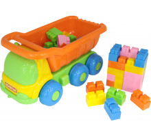Детская игрушка автомобиль-самосвал + конструктор "Малютка" (35 элем.) №272 арт. 4342. Полесье