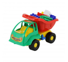 Детская игрушка автомобиль Муравей + конструктор СТРОИТЕЛЬ (12 элементов) арт. 3140. Полесье