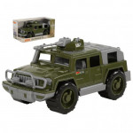 Детская игрушка автомобиль-джип военный Защитник с 1-м пулемётом (в коробке) арт. 69665. Полесье