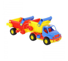 Детская игрушка автомобиль-самосвал с полуприцепом (в коробке) КонсТрак арт. 37718. Полесье