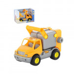 Детская игрушка автомобиль коммунальный, мусоровоз (оранжевый) (в коробке) КонсТрак арт. 44846. Полесье