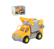 Детская игрушка автомобиль коммунальный, мусоровоз (оранжевый) (в коробке) КонсТрак арт. 44846. Полесье