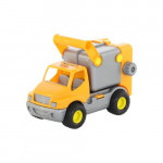 Детская игрушка автомобиль коммунальный, мусоровоз (оранжевый) (в сеточке) КонсТрак арт. 0414. Полесье