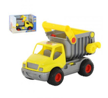 Детская игрушка автомобиль-самосвал, мусоровоз (жёлтый) (в коробке) КонсТрак арт. 44839. Полесье