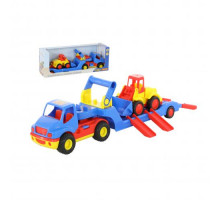 Детская игрушка автомобиль-трейлер +  погрузчик (в коробке) КонсТрак арт. 38807. Полесье