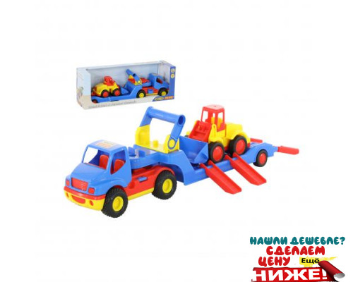Детская игрушка автомобиль-трейлер +  погрузчик (в коробке) КонсТрак арт. 38807. Полесье в Минске