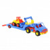 Детская игрушка автомобиль-трейлер +  погрузчик (в сеточке) КонсТрак арт. 8879. Полесье в Минске