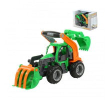 Детская игрушка  трактор-погрузчик с ковшом (в коробке) ГрипТрак арт. 37374. Полесье