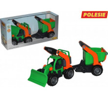 Детская игрушка  трактор снегоуборочный с полуприцепом (в коробке) ГрипТрак арт. 37381. Полесье