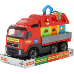 Детская игрушка автомобиль бортовой + домик для зверей (в лотке) Volvo арт. 58263. Полесье