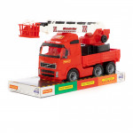 Детская игрушка автомобиль пожарный (в лотке) Volvo арт. 58386. Полесье