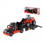 Детская игрушка автомобиль-трейлер + трактор-погрузчик MAMMOET 206-02, (в коробке). Арт. 57006. Полесье