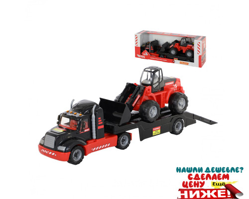 Детская игрушка автомобиль-трейлер + трактор-погрузчик MAMMOET 206-02, (в коробке). Арт. 57006. Полесье в Минске