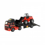 Детская игрушка автомобиль-трейлер + трактор-погрузчик MAMMOET VOLVO 204-01. Арт. 56733. Полесье