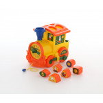 Развивающая игрушка детская логический паровозик Миффи с 6 кубиками №1. Арт. 64240 Полесье