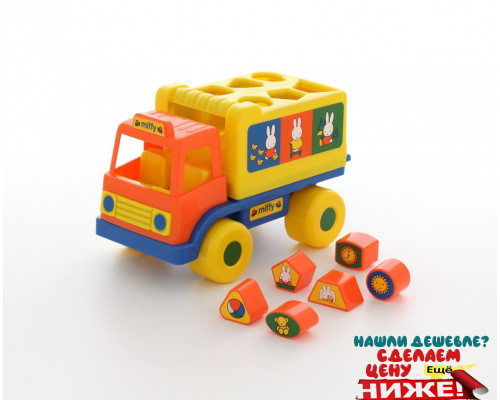 Детский логический грузовичок Миффи с 6 кубиками №1. Арт. 64394 Полесье в Минске