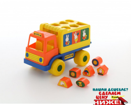 Игрушка развивающая логический грузовичок Миффи с 6 кубиками №2. Арт. 64400 Полесье в Минске