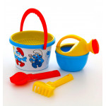 Детские игрушки для песочницы с ведерком Смурфики-4 набор №2. Арт. 65247 Полесье