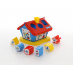 Детская развивающая игрушка логический домик Смурфики с 6 кубиками №1. Арт. 64417 Полесье