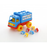 Детская игрушка логический грузовичок Смурфики с 6 кубиками №1. Арт. 64370 Полесье