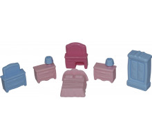 Детский набор  мебели для кукол №1 (6 элементов) (в пакете) арт. 49322. Полесье
