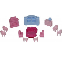 Набор мебели для кукол №4 (13 элементов) (в пакете) арт. 49353. Полесье