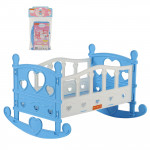 Детская кроватка-качалка для кукол №2 (7 элементов) (в пакете) голубой арт. 62062. Полесье