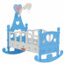 Кроватка-качалка сборная для кукол №3 (8 элементов) (в пакете) цвет голубой арт. 62079. Полесье в Минске