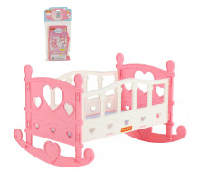 Детская кроватка-качалка для кукол №2 (7 элементов) (в пакете) розовый арт. 62062. Полесье